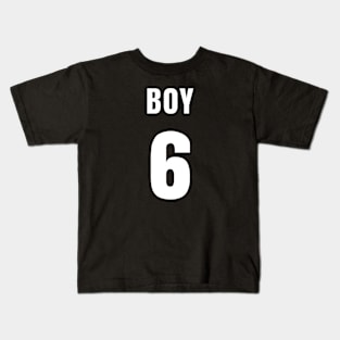 BOY NUMBER 6 FRONT-PRINT Kids T-Shirt